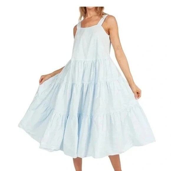 Tuckernuck Lola Midi Dress - M Chambray - Picture 1 of 3